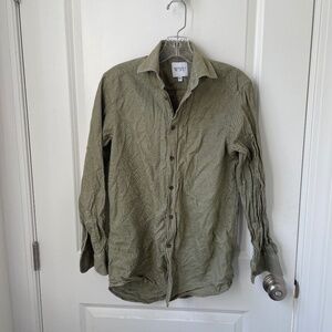WNU Brushed Green Button Down